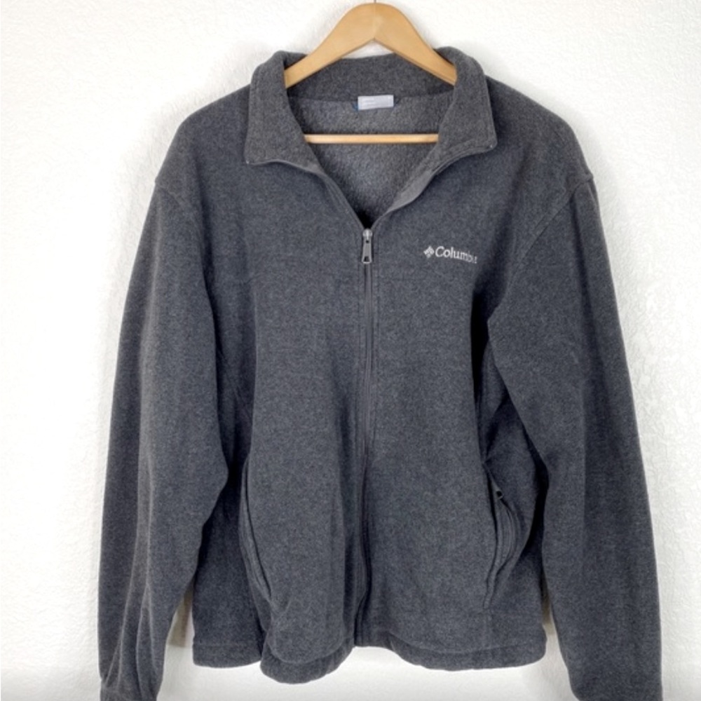 Men’s Columbia Gray Fleece Full Zip Jacket